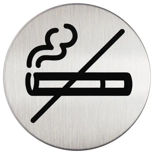 Plaque de porte ronde avec pictogramme D&eacute;fense de fumer - DURABLE 