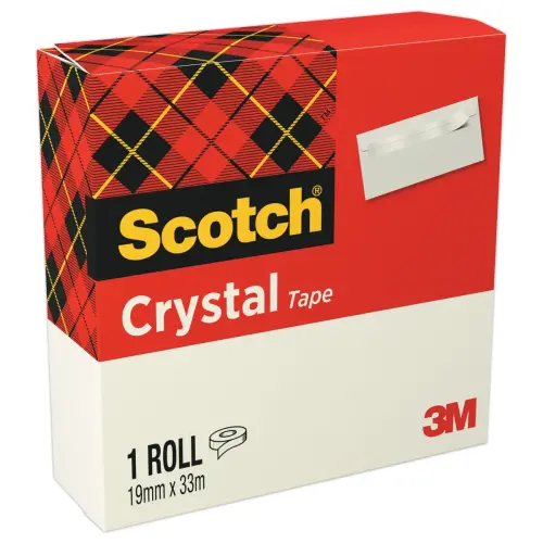 rouleau d'adhésif transparent SCOTCH Crystal 600 - 33 m x 19 mm