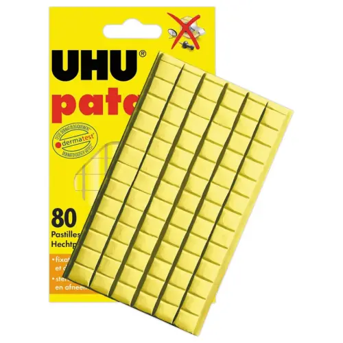 80 pastilles de Patafix - Jaune - UHU