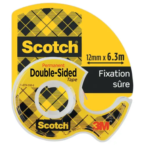 Dévidoir d'adhésif double face - 6 m x 12 mm - SCOTCH