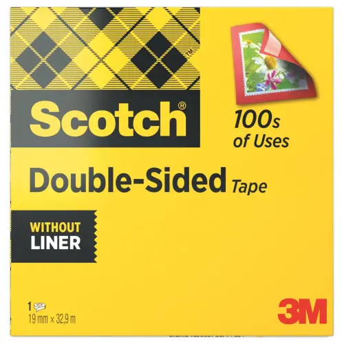 Rouleau d'adhésif double face - 33 m x 19 mm - 3M SCOTCH
