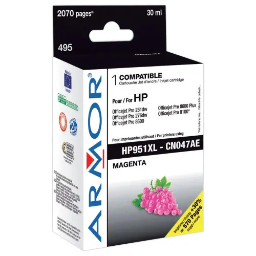Cartouche éq. HP 951XL - Haute capacité - Magenta - OWA