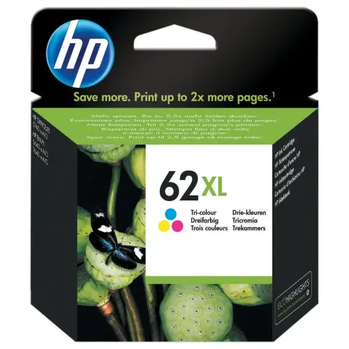 Cartouche d'encre 3 couleurs 62XL C2P07AE - HP
