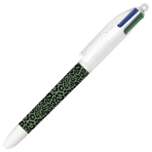 Stylo-bille 4 couleurs - Motif léopard - BIC