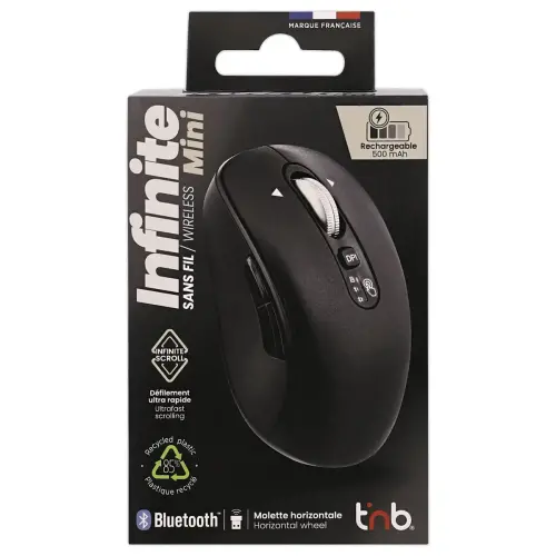 Souris Infinite mini - Rechargeable - Noir - T'NB