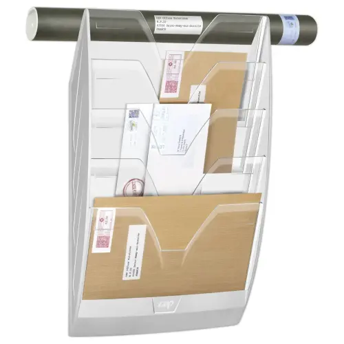 Trieur mural 5 compartiments - cases transparentes - CEP