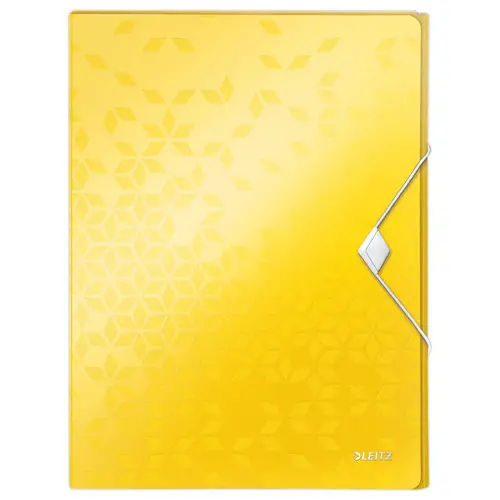 Bo&icirc;te de classement plastique WOW - Jaune - LEITZ 