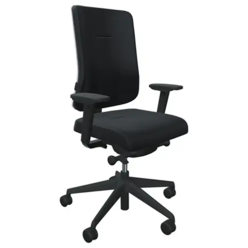 Siège synchrone ATILA ERGO tissu noir accotoirs 4D