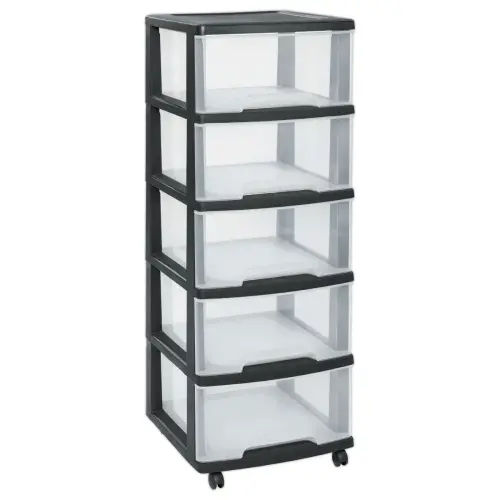 Tour de rangement - 5 X 20 L - Avec roues - CURVER 