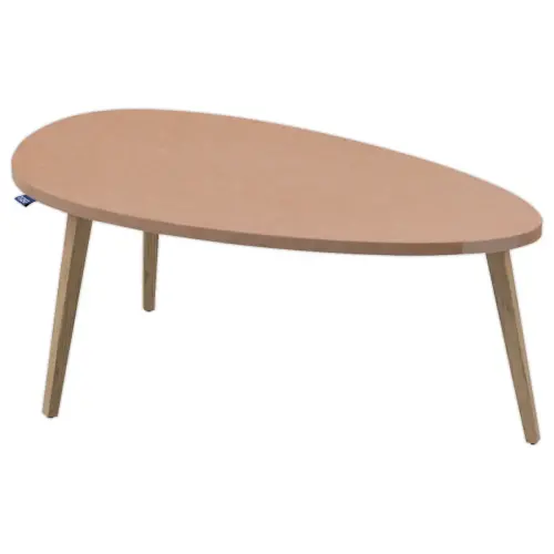 Table basse upcycl&eacute;e Bellecombe - 95 x P50 cm - Mont&eacute;e - Camel 