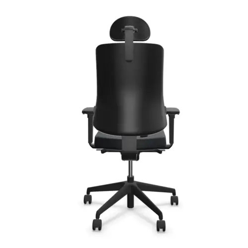 Siège ATILA ERGO tissu noir accotoirs 4D et têtière 3D monté