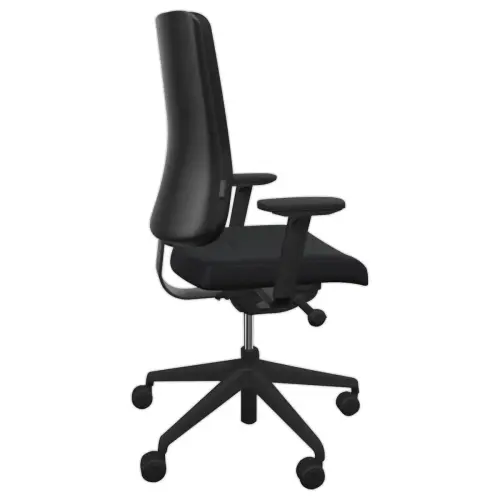 Siège synchrone ATILA ERGO tissu noir accotoirs 4D monté