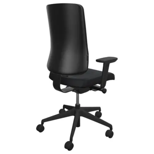 Siège synchrone ATILA ERGO tissu noir accotoirs 4D monté