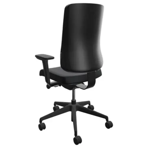 Siège synchrone ATILA ERGO tissu noir accotoirs 4D monté