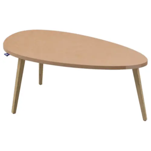 Table basse upcyclée Bellecombe - 95 x P 50 cm - Camel
