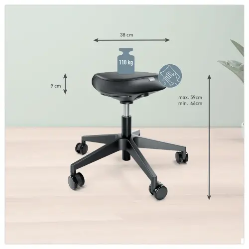 Tabouret ergonomique avec roulettes - LEITZ 