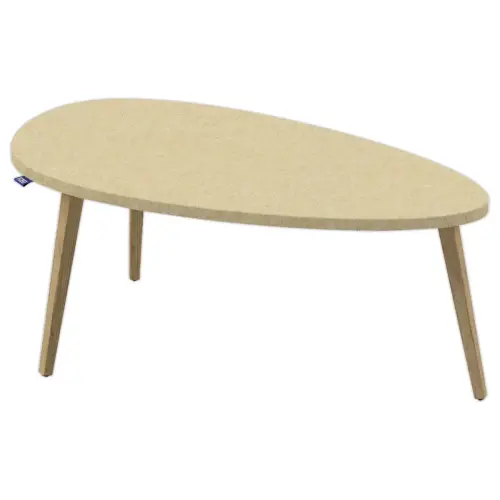 Table basse upcycl&eacute;e Bellecombe - 95 x P50 cm - Sable 