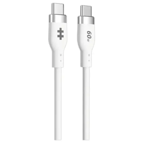 Câble USB-C 60W 1,5M - Blanc - HYPERTEC