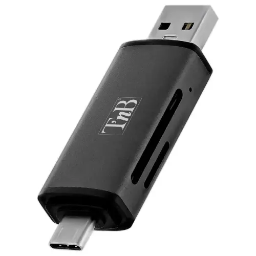 Lecteur Cartes 3 ports USB 3.0 - Aluminium - T'NB