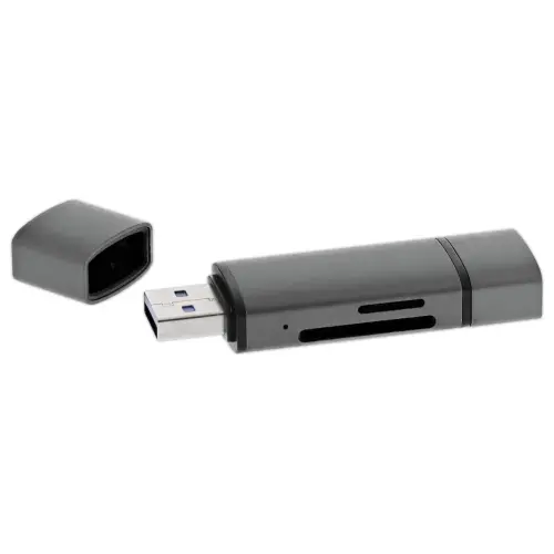 Lecteur Cartes 3 ports USB 3.0 - Aluminium - T'NB