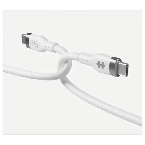 Câble USB-C 240W 1M - Blanc - HYPERTEC
