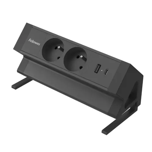 Unité d'Électrification - Power Desk 2 - USB-A USB-C - Noir - FELLOWES