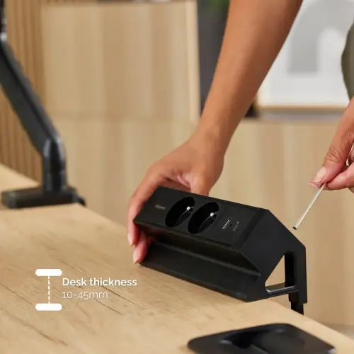 Unité d'Électrification - Power Desk 2 - USB-A USB-C - Noir - FELLOWES