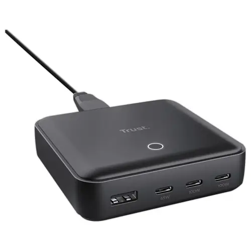 Chargeur USB-C 4 Ports 100W - Noir - TRUST 