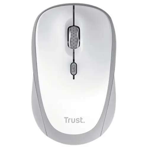 Souris Sans Fil Yvi+ Silencieuse - Recyclée - Blanche - TRUST