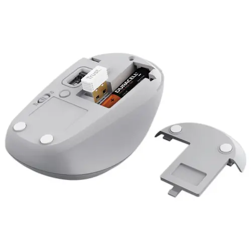 Souris Sans Fil Yvi+ Silencieuse - Recyclée - Blanche - TRUST