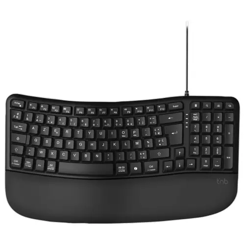 Clavier Filaire Ergonomique & Confortable avec Repose-Poignet - T'NB