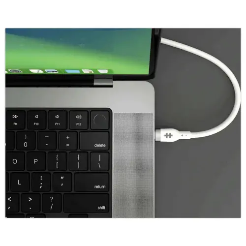 Câble Charge Rapide USB-C 240W 2m - Blanc - HYPERTEC
