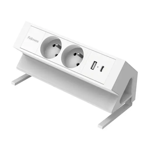 Unité d'Électrification - Power Desk 2 - USB-A & USB-C - Blanc - FELLOWES