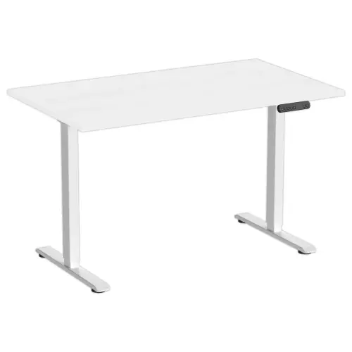 Bureau assis debout APOLLO blanc/blanc