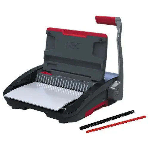 Perforeuse Manuel Max 20 feuilles - Compatible A4/A5 - Noir/Gris - GBC COMBBIND
