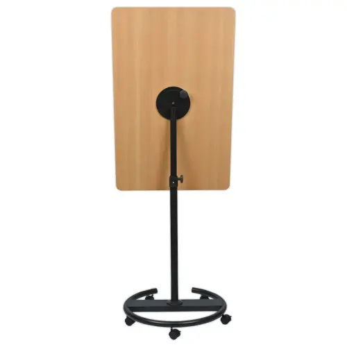 Tableau Pivotant 90° à Roulettes en Acier Céramique & Bois Naturel - LEGAMASTER
