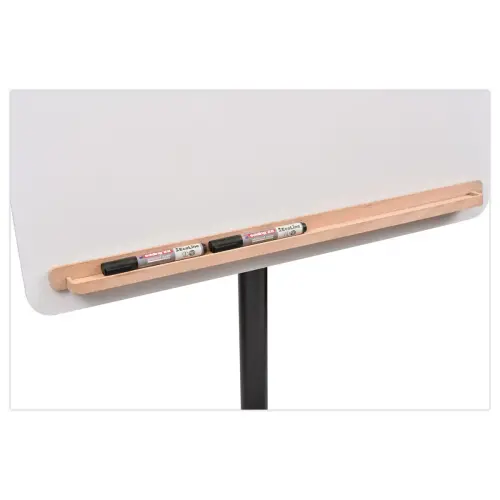 Tableau Pivotant 90° à Roulettes en Acier Céramique & Bois Naturel - LEGAMASTER
