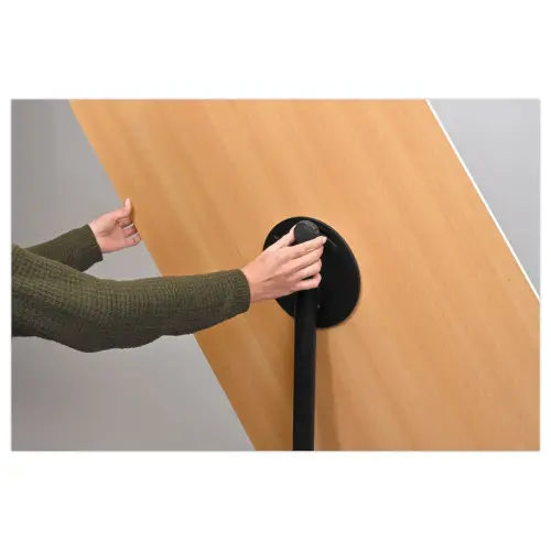 Tableau Pivotant 90° à Roulettes en Acier Céramique & Bois Naturel - LEGAMASTER