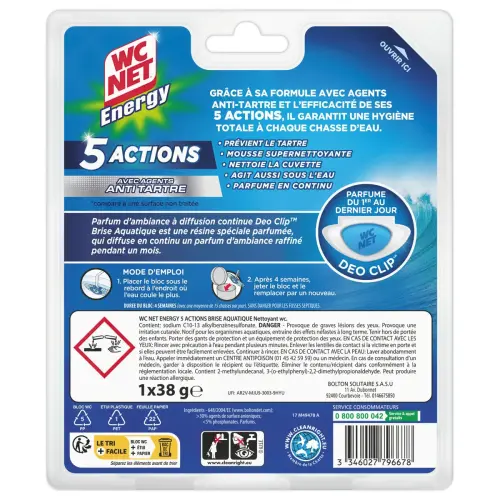Bloc WC Anti Tartre- 5 Actions - WC NET