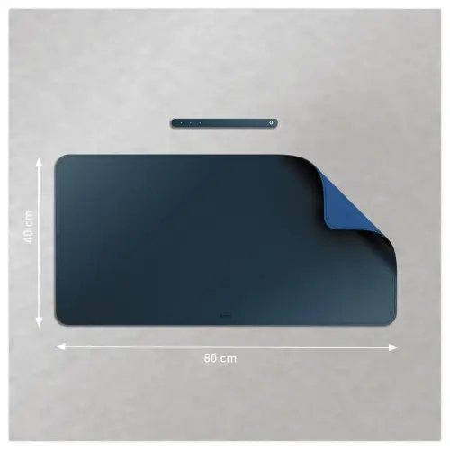 Grand sous-main tapis de bureau - Bleu foncé