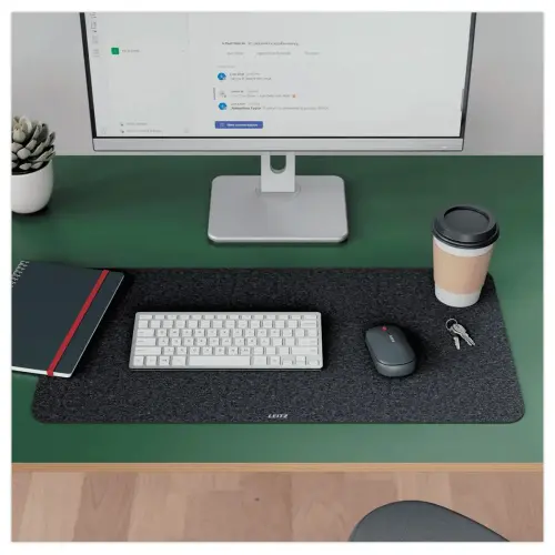 Grand sous-main tapis de bureau - gris