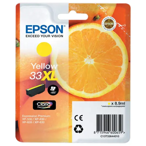 Cartouche EPSON C13T33644010 jaune 