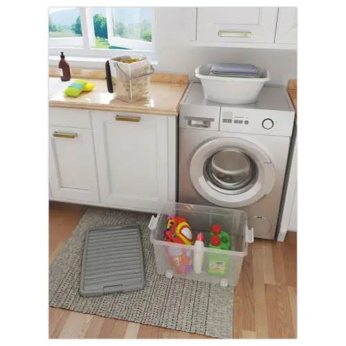 Bo&icirc;te Multi-Usages W Box 50L avec Clips & Roues - KIS 