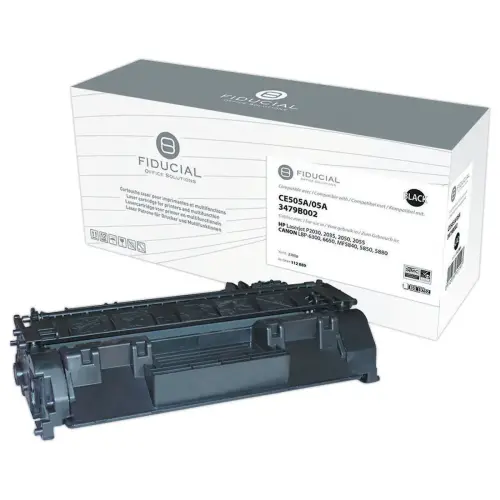 Toner noir compatible HP CE505A - Fiducial