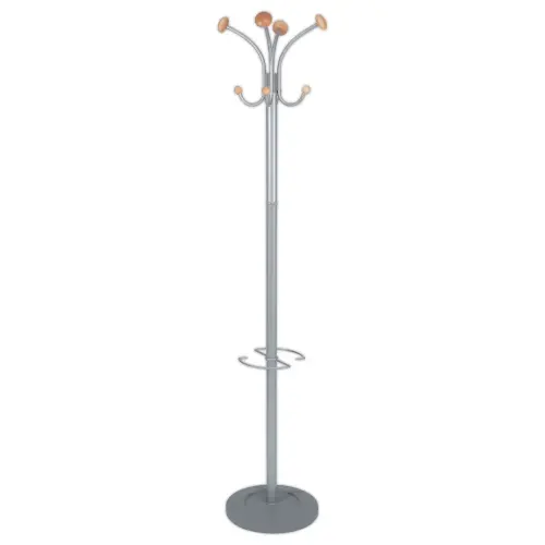 Portemanteau Vienna 4 doubles pat&egrave;res-Alu et bois 