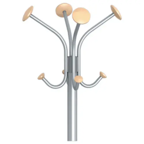 Portemanteau Vienna 4 doubles pat&egrave;res-Alu et bois 