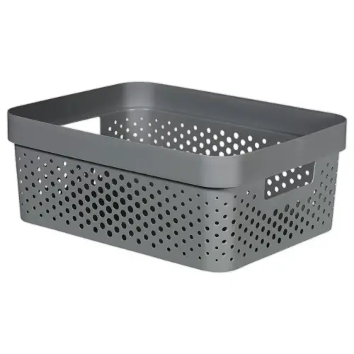 Panier Infinity Dots 11L - Recyclé - Gris - CURVER