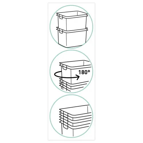 Bac Multifonctionnel 50L Emboîtable et Empilable - Vulcano Recyclé - KETER