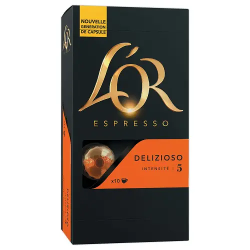 10 Capsules de caf&eacute; - Ar&ocirc;me Delizioso - L'OR ESPRESSO 