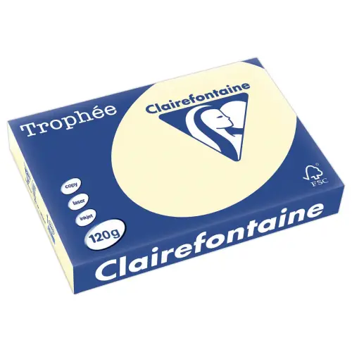 Ramette de 250 feuilles de papier - A4 - 120g - pastel ivoire - CLAIRFONTAINE